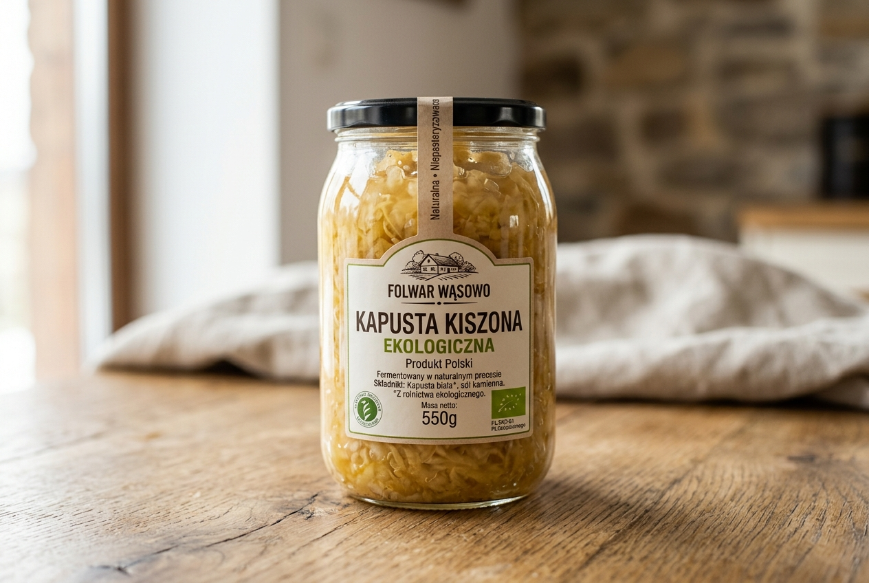 Kapusta kiszona EKO 550G Folwar Wąsowo